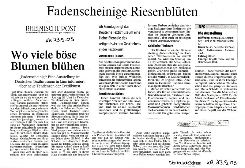 Feilchenfeldt-Hepp-Rheinische Post-WZ-23-9.05
